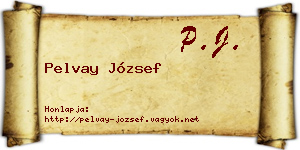 Pelvay József névjegykártya
