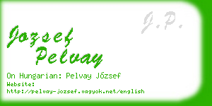 jozsef pelvay business card